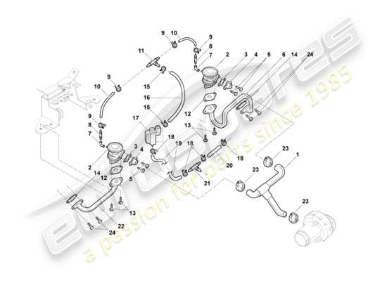 a part diagram from the Lamborghini Gallardo Coupe (2004) parts catalogue