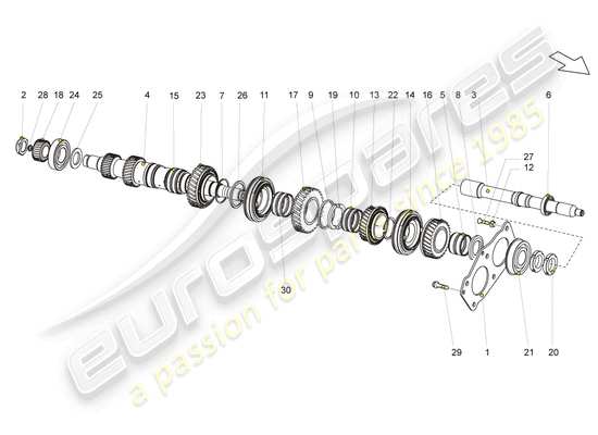 a part diagram from the Lamborghini Gallardo Coupe (2004) parts catalogue