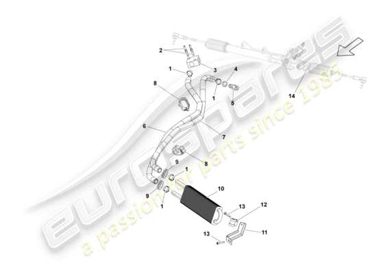 a part diagram from the Lamborghini Gallardo Coupe (2004) parts catalogue