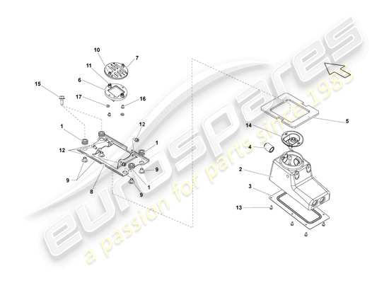 a part diagram from the Lamborghini Gallardo Coupe (2004) parts catalogue