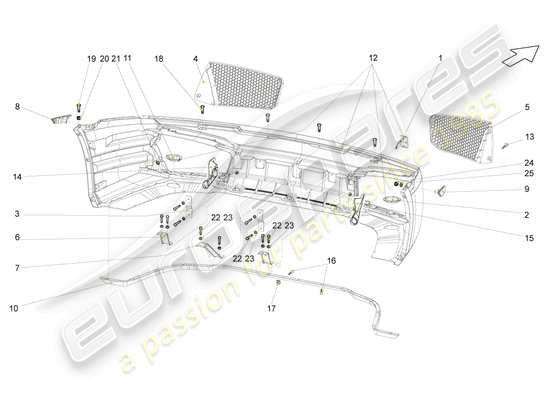 a part diagram from the Lamborghini Gallardo Coupe (2004) parts catalogue