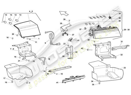 a part diagram from the Lamborghini Gallardo parts catalogue