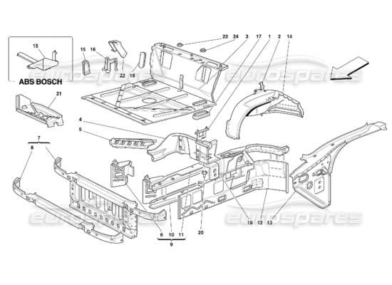 a part diagram from the Ferrari 355 parts catalogue