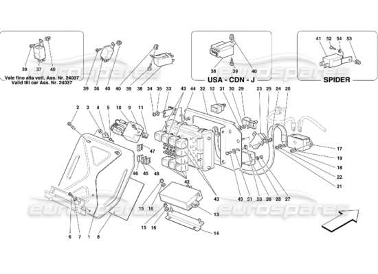 a part diagram from the Ferrari 355 parts catalogue