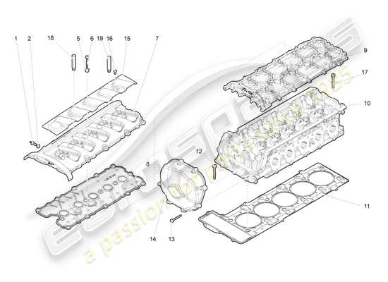 a part diagram from the Lamborghini Gallardo Coupe (2005) parts catalogue