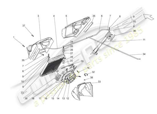 a part diagram from the Lamborghini Gallardo parts catalogue