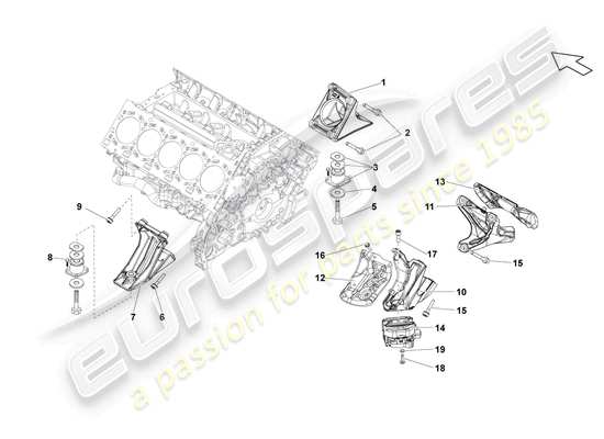 a part diagram from the Lamborghini Gallardo Coupe (2005) parts catalogue