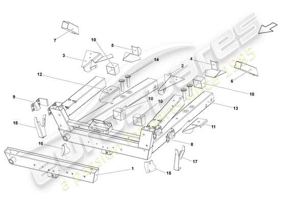 a part diagram from the Lamborghini Gallardo Coupe (2005) parts catalogue