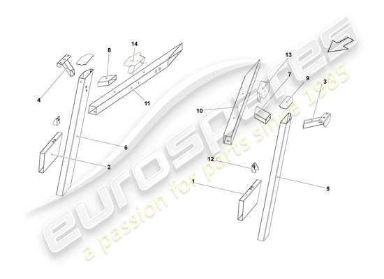 a part diagram from the Lamborghini Gallardo Coupe (2005) parts catalogue