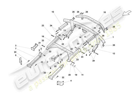 a part diagram from the Lamborghini Gallardo Coupe (2005) parts catalogue