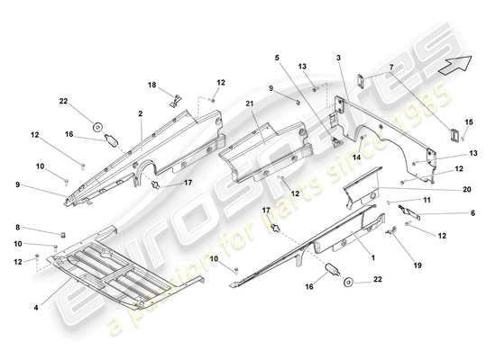 a part diagram from the Lamborghini Gallardo parts catalogue