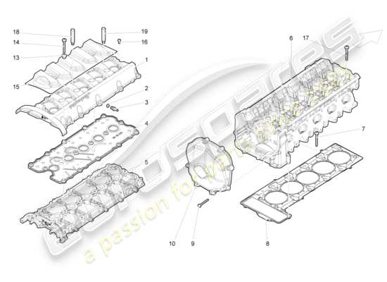 a part diagram from the Lamborghini Gallardo parts catalogue