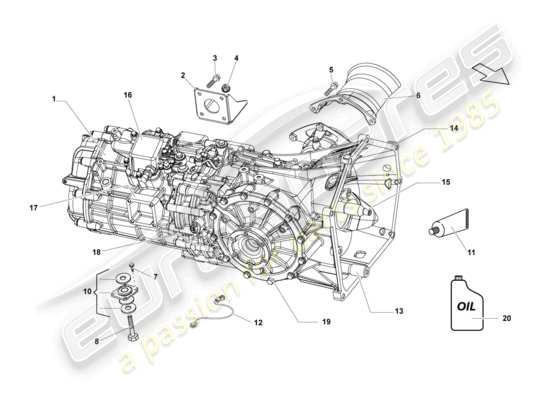 a part diagram from the Lamborghini Gallardo Coupe (2006) parts catalogue