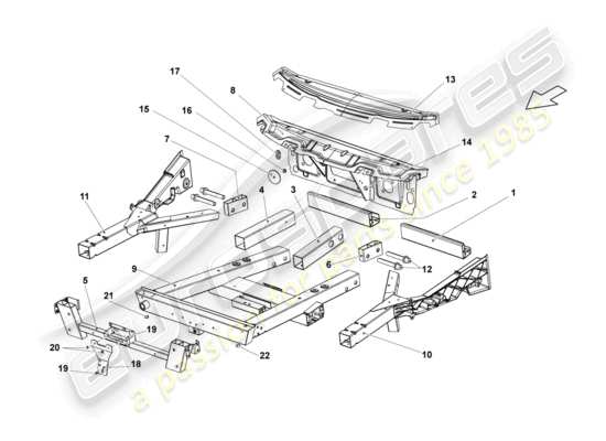 a part diagram from the Lamborghini Gallardo parts catalogue