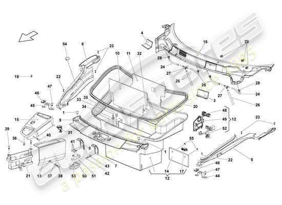 a part diagram from the Lamborghini Gallardo Coupe (2006) parts catalogue