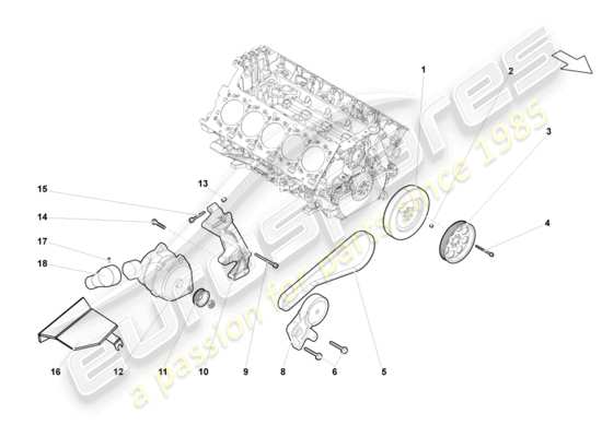 a part diagram from the Lamborghini Gallardo Coupe (2006) parts catalogue