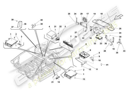 a part diagram from the Lamborghini Gallardo Coupe (2006) parts catalogue