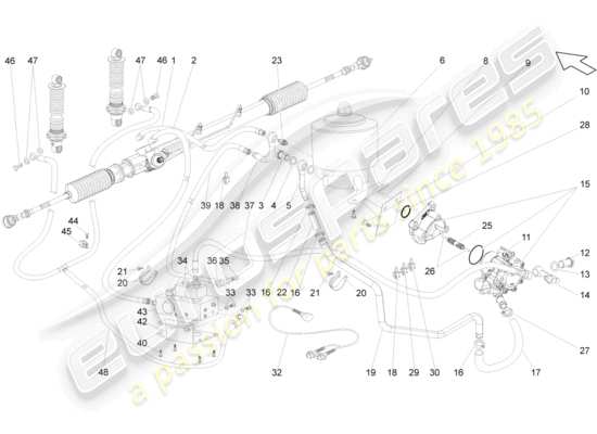 a part diagram from the Lamborghini Gallardo Coupe (2007) parts catalogue