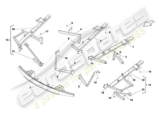 a part diagram from the Lamborghini Gallardo Coupe (2007) parts catalogue