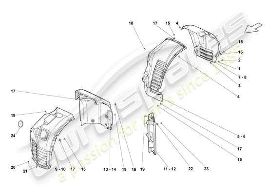 a part diagram from the Lamborghini Gallardo Coupe (2007) parts catalogue