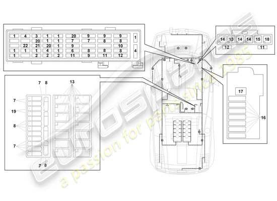 a part diagram from the Lamborghini Gallardo parts catalogue