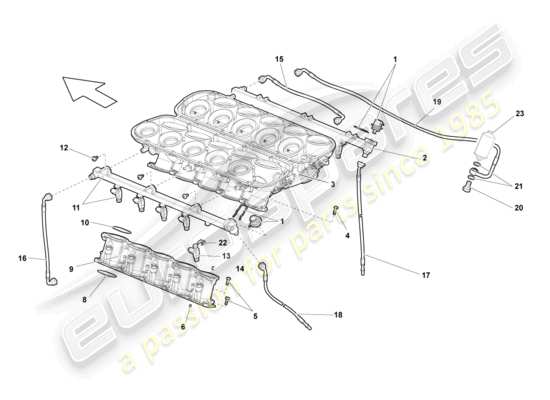 a part diagram from the Lamborghini Gallardo Coupe (2008) parts catalogue