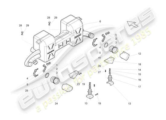 a part diagram from the Lamborghini Gallardo Coupe (2008) parts catalogue