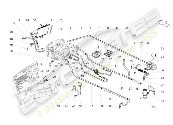 a part diagram from the Lamborghini Gallardo Coupe (2008) parts catalogue