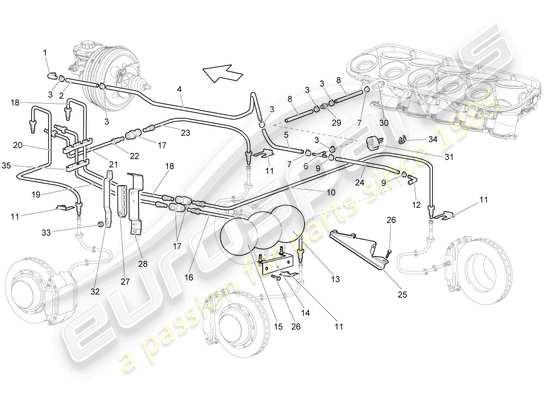 a part diagram from the Lamborghini Gallardo Coupe (2008) parts catalogue