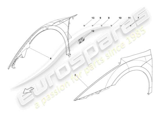 a part diagram from the Lamborghini Gallardo Coupe (2008) parts catalogue