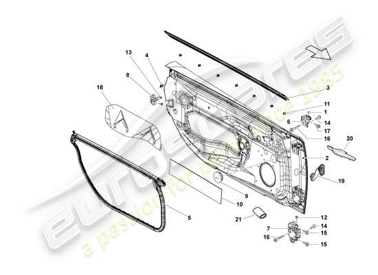a part diagram from the Lamborghini Gallardo Coupe (2008) parts catalogue