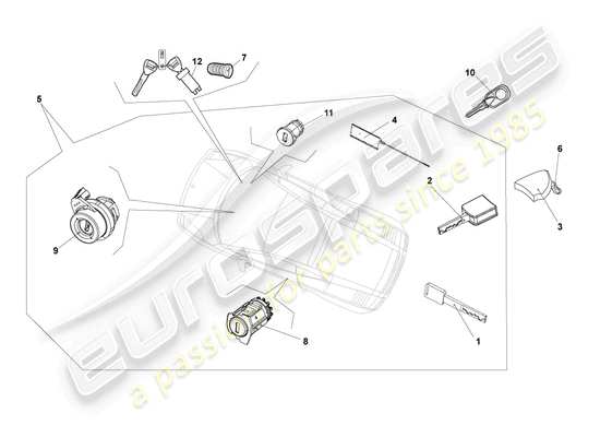 a part diagram from the Lamborghini Gallardo Coupe (2008) parts catalogue