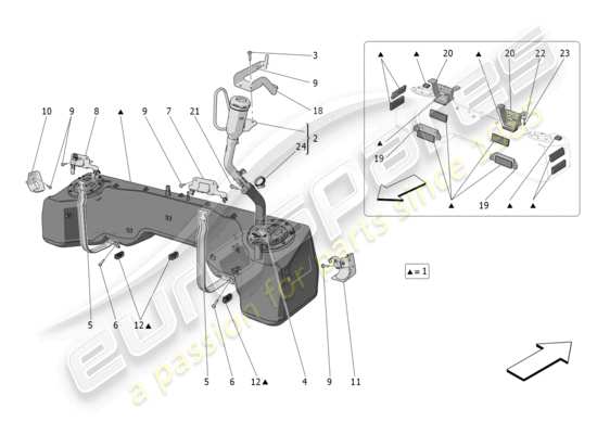 a part diagram from the Maserati MC20 parts catalogue