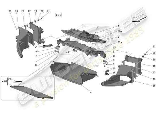 a part diagram from the Maserati MC20 parts catalogue