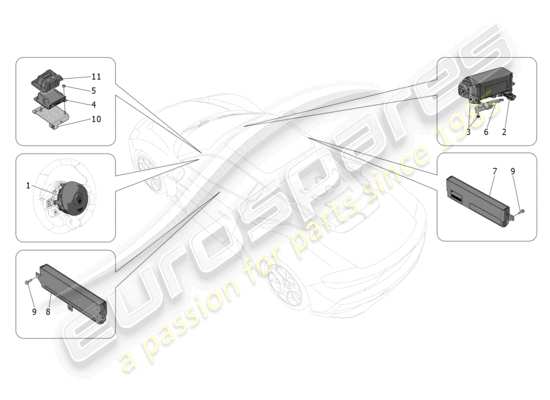 a part diagram from the Maserati MC20 parts catalogue