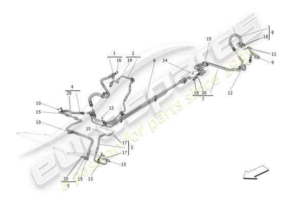 a part diagram from the Maserati MC20 parts catalogue