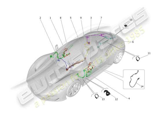 a part diagram from the Maserati MC20 parts catalogue