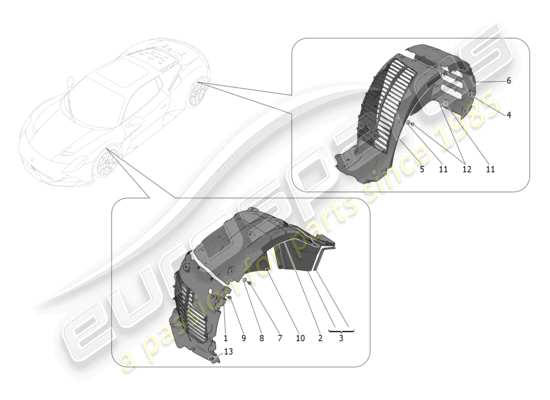 a part diagram from the Maserati MC20 parts catalogue