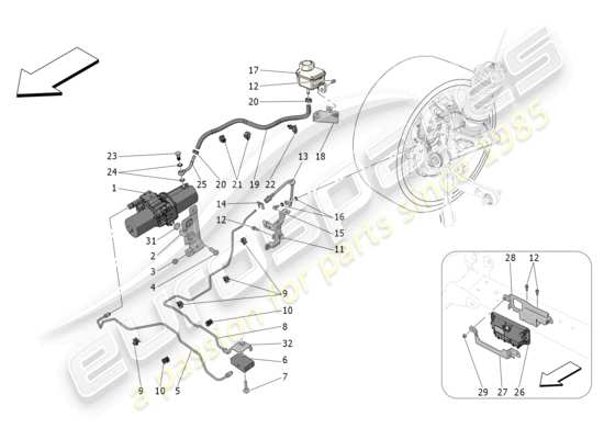 a part diagram from the Maserati MC20 parts catalogue