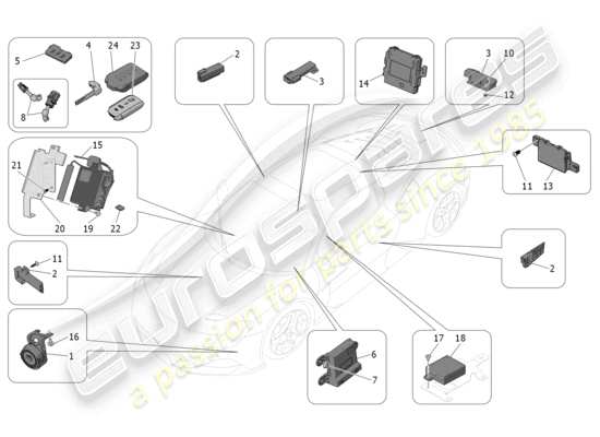 a part diagram from the Maserati MC20 parts catalogue