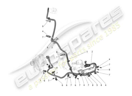 a part diagram from the Maserati MC20 parts catalogue