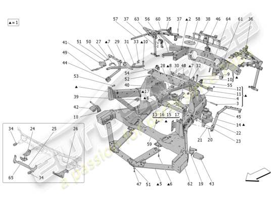 a part diagram from the Maserati MC20 parts catalogue