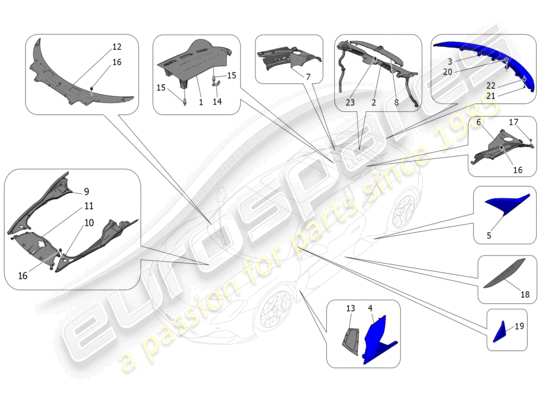 a part diagram from the Maserati MC20 parts catalogue