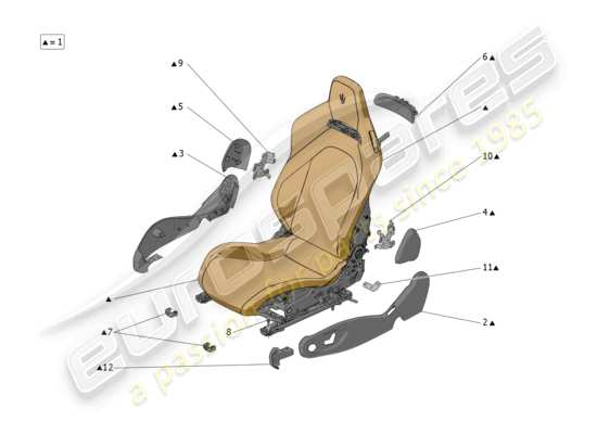 a part diagram from the Maserati MC20 parts catalogue