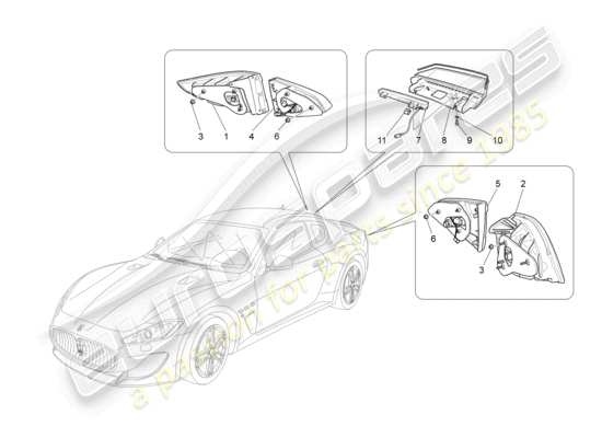 a part diagram from the Maserati GranTurismo parts catalogue