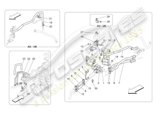 a part diagram from the Maserati GranTurismo parts catalogue