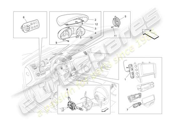 a part diagram from the Maserati GranTurismo parts catalogue