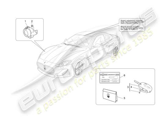 a part diagram from the Maserati GranTurismo parts catalogue