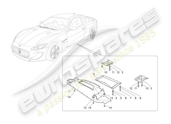 a part diagram from the Maserati GranTurismo parts catalogue