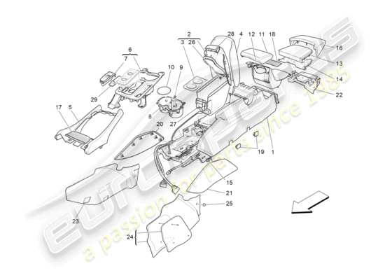 a part diagram from the Maserati GranTurismo parts catalogue